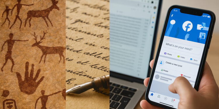 Evolution of Human Communication: From Symbols to Social Media