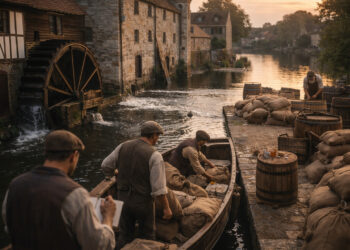 Waterways, Mills, and the Pulse of Market Town Economies