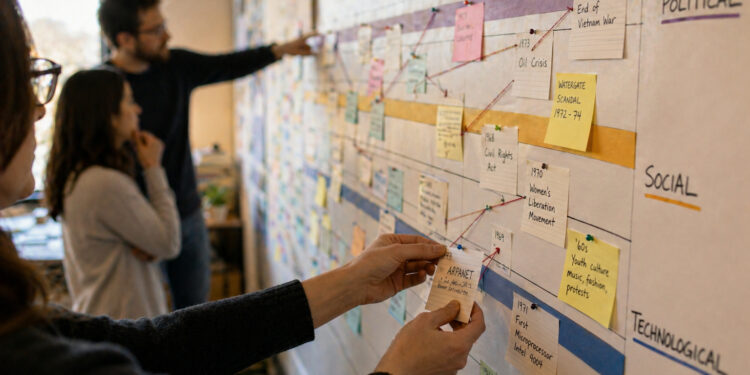 Planning Timeline Narratives to Illuminate Historical Change
