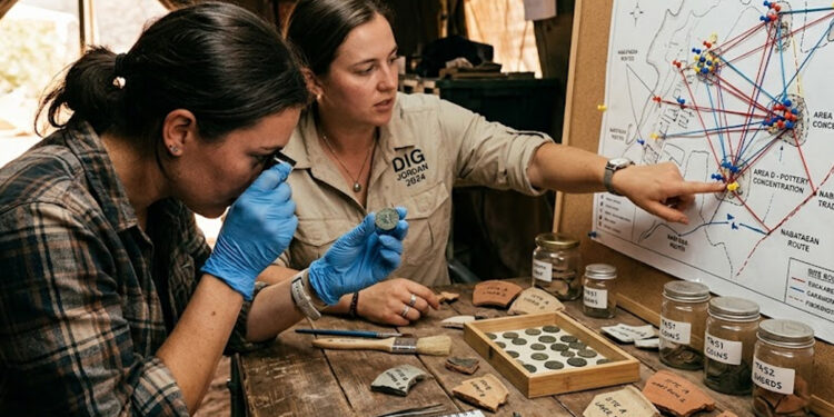 Mapping Trade Networks Through Pottery and Coin Circulation